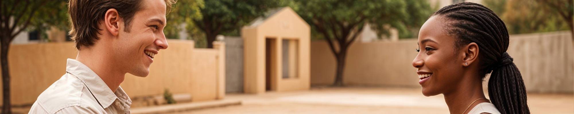 Une équipe mixte, un français et une sénégalaise se serre la main